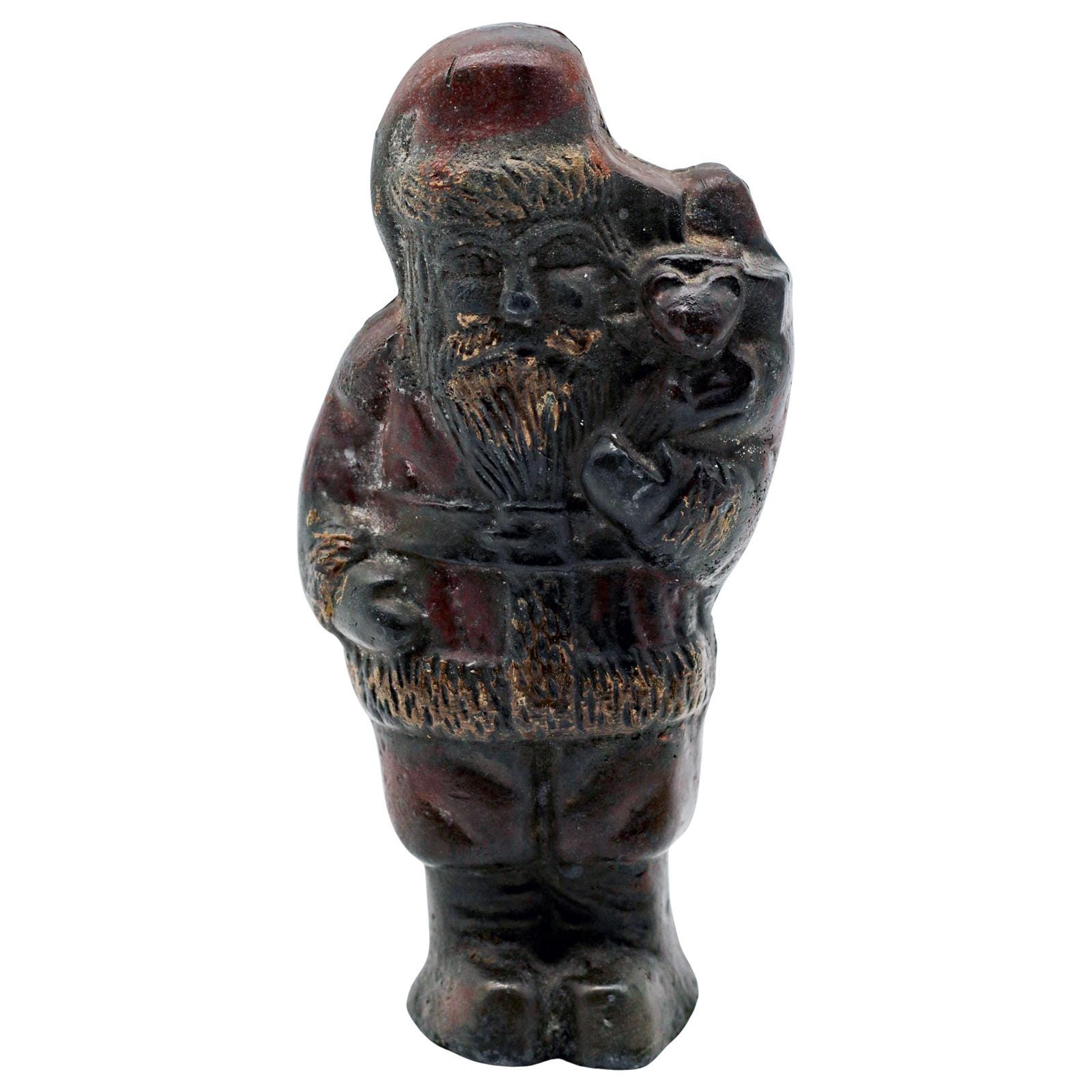 Antique Cast Iron Santa Claus Figural Weight