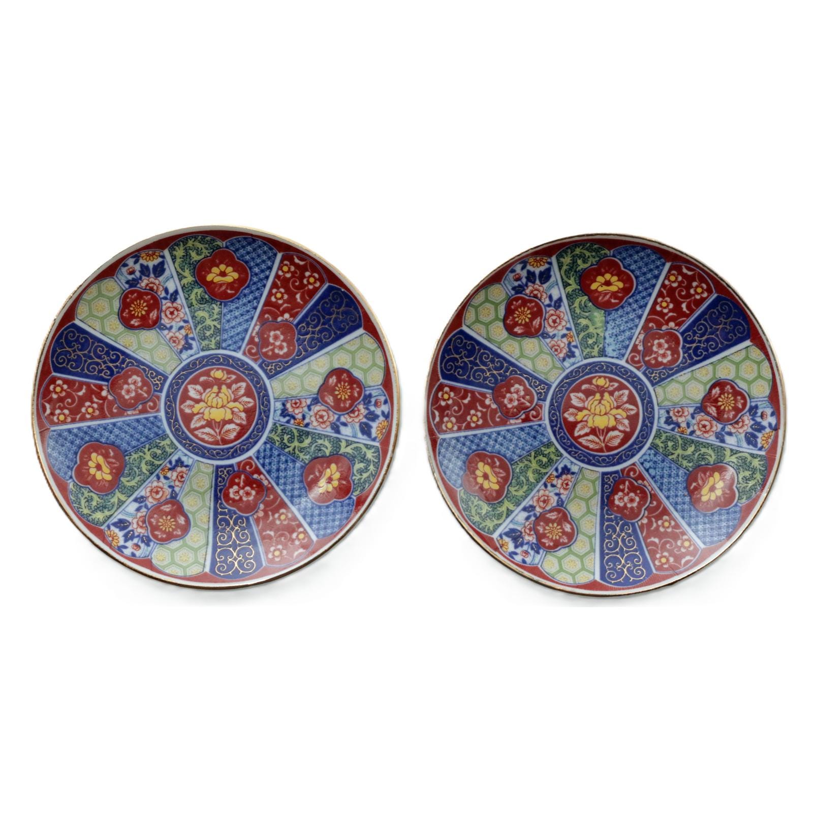 Imari Style Porcelain Saucers
