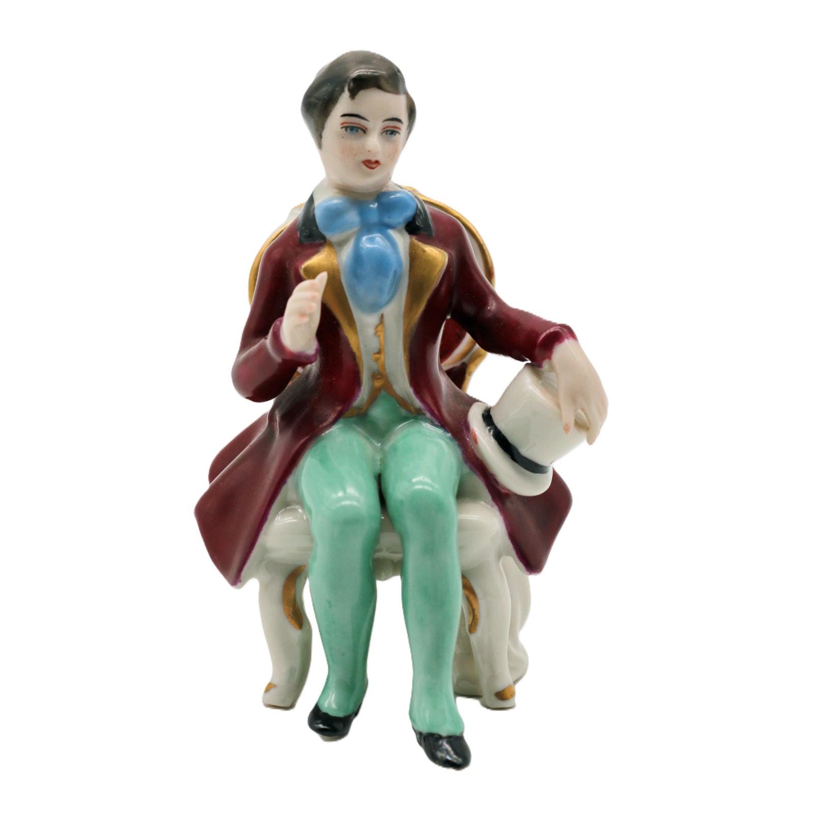 Frankenthal Porcelain Figurine of Seated Gentleman